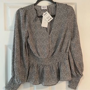 Sienna Sky leopard print blouse